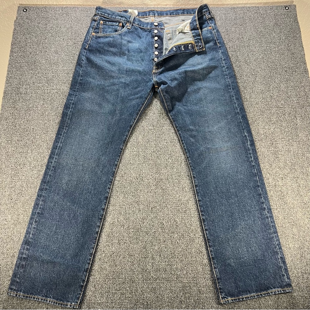 Levi’s 501 Original Fit Men's Blue Stretch Jeans Size 40 x 34 Button Fly NWT
